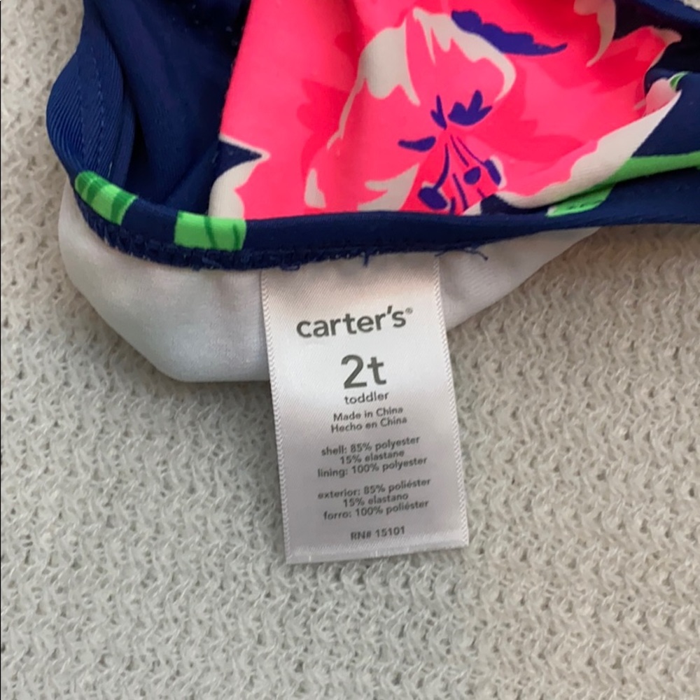 Carters 2 piece floral swimsuit - Picture 5 of 6